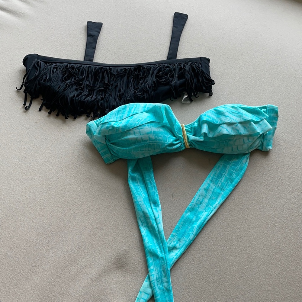 Bundle: two strapless bikini tops